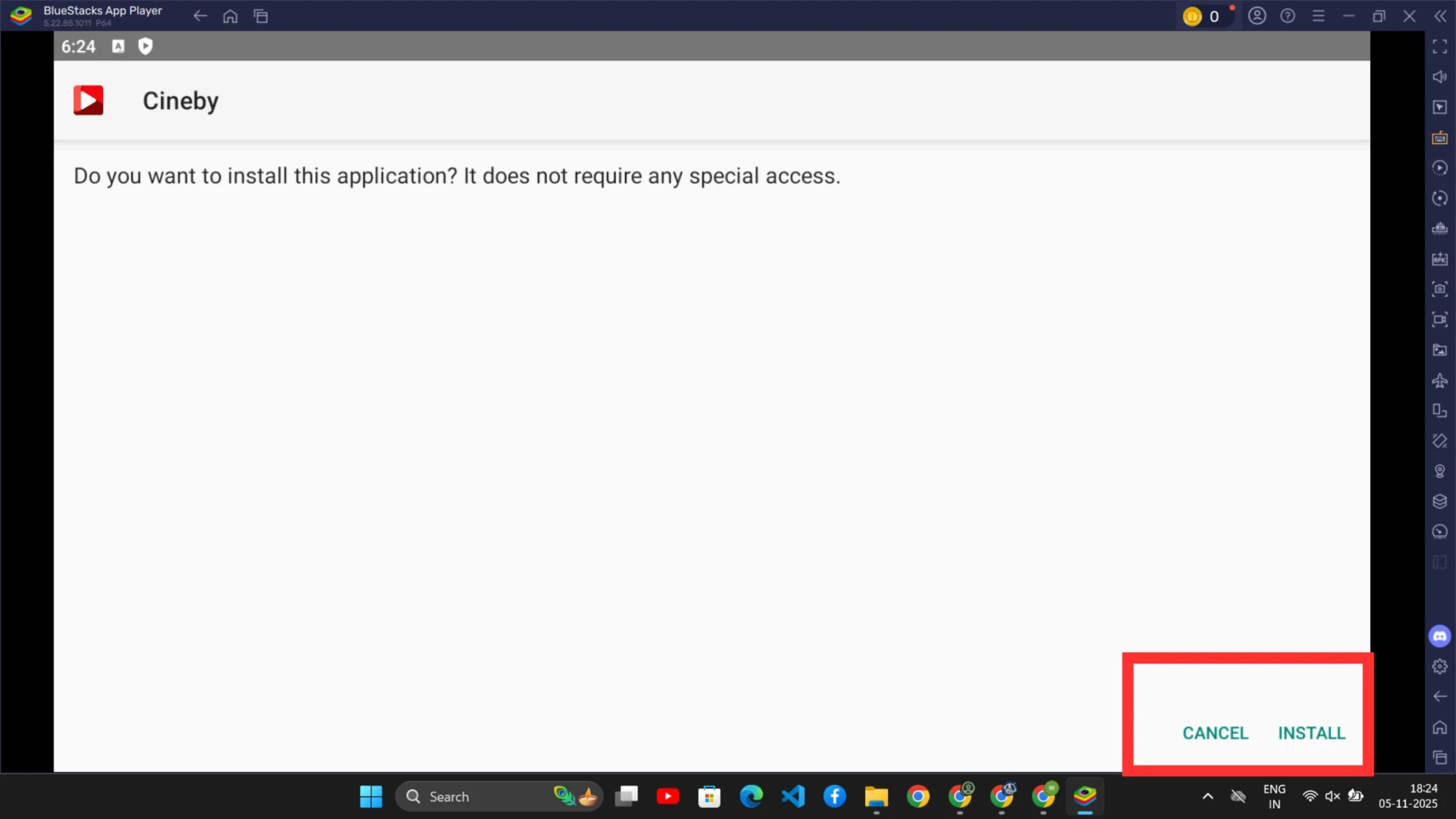 Download and Install Cineby App on PC